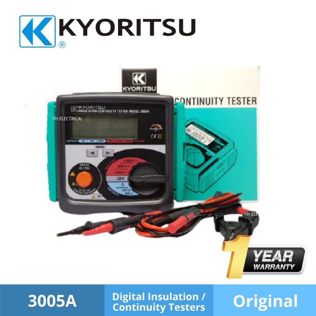 KYORITSU 3005A 600V-1000V Digital Insulation / Continuity Tester - Yong ...